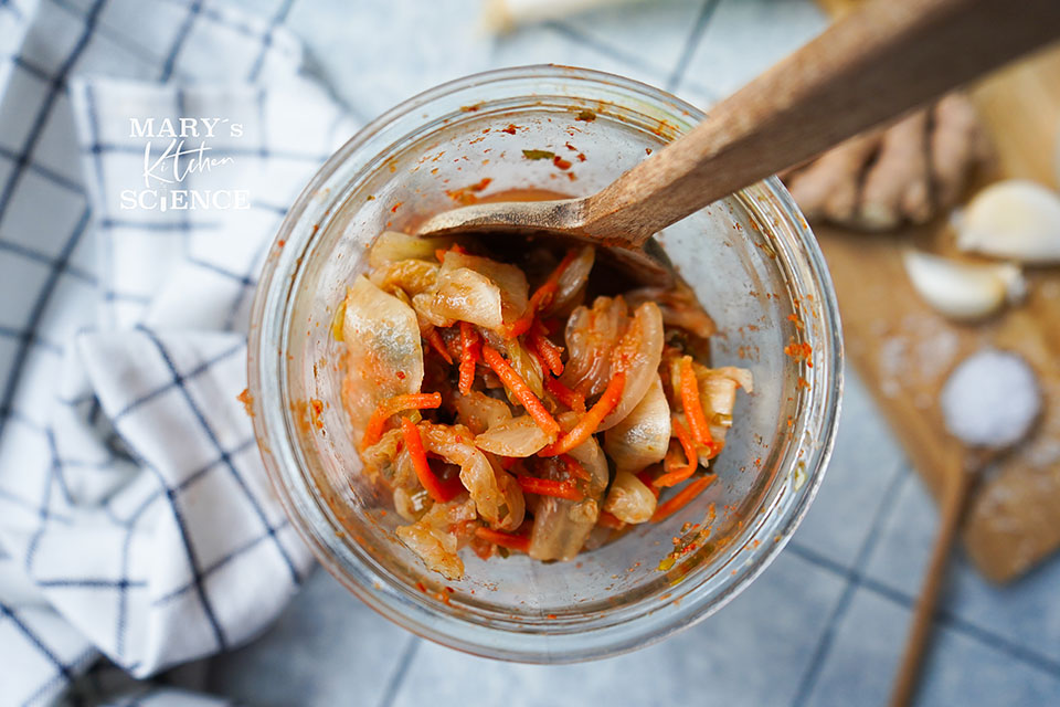 Kimchi fermentieren lernen mit Marys Kitchen Science Workshop Kurs in Köln